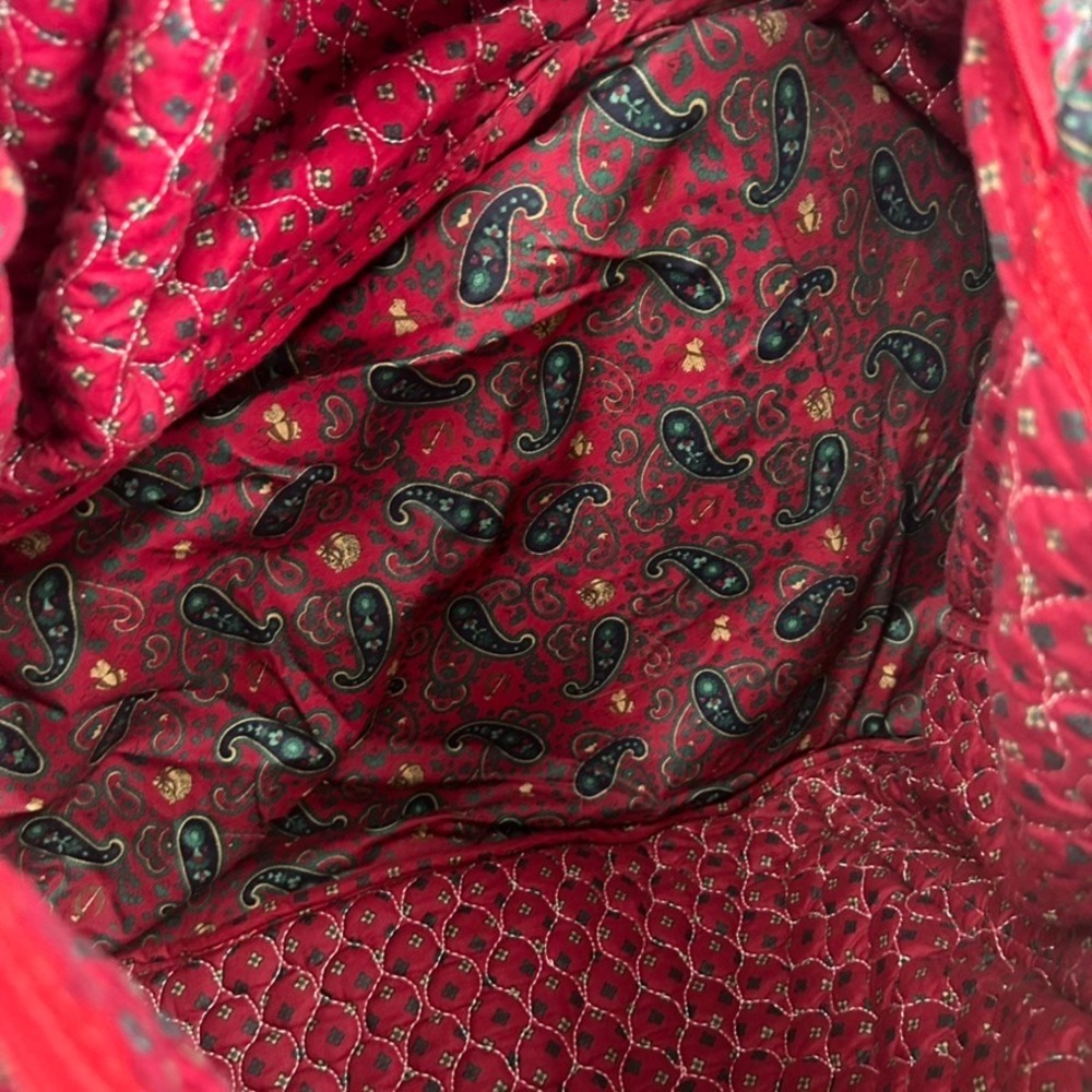 Paisley Quilted Duffle Bag Equestrian Western Preppy Large Red Blue Monogrammed - Picture 13 of 16